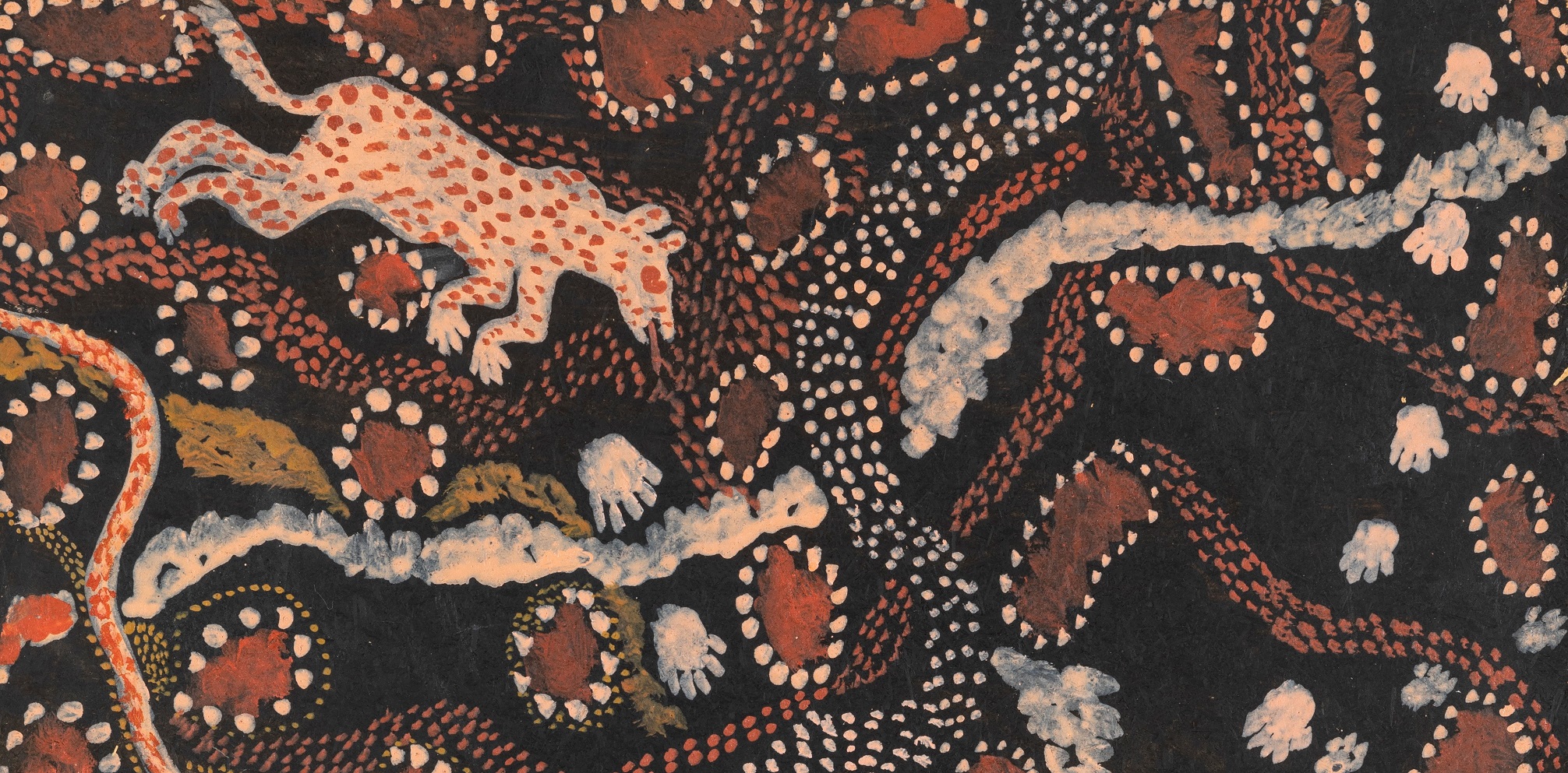 Aboriginalities A painting by Johnny Warangkula Tjupurrula