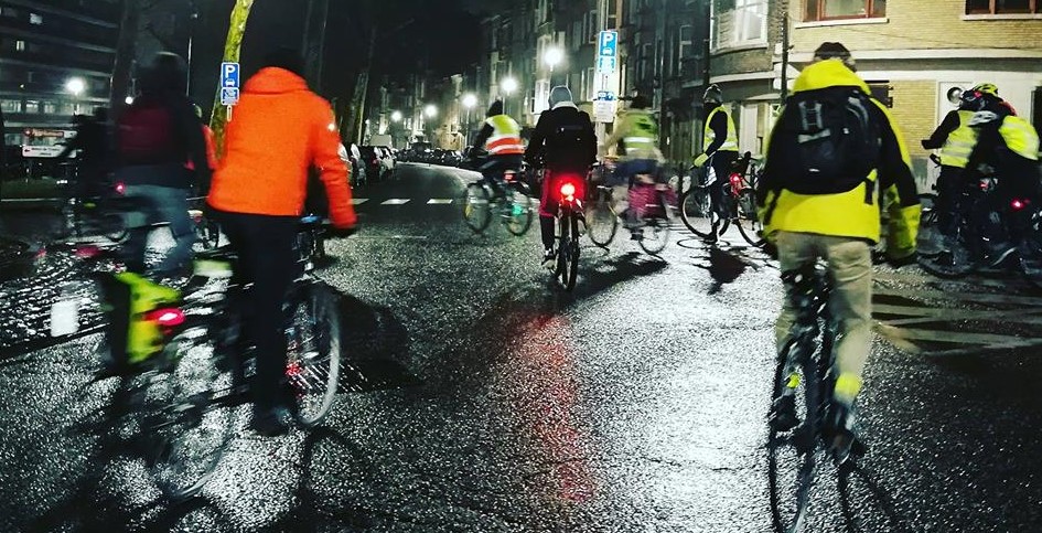 Critical Mass Brussels bike ride