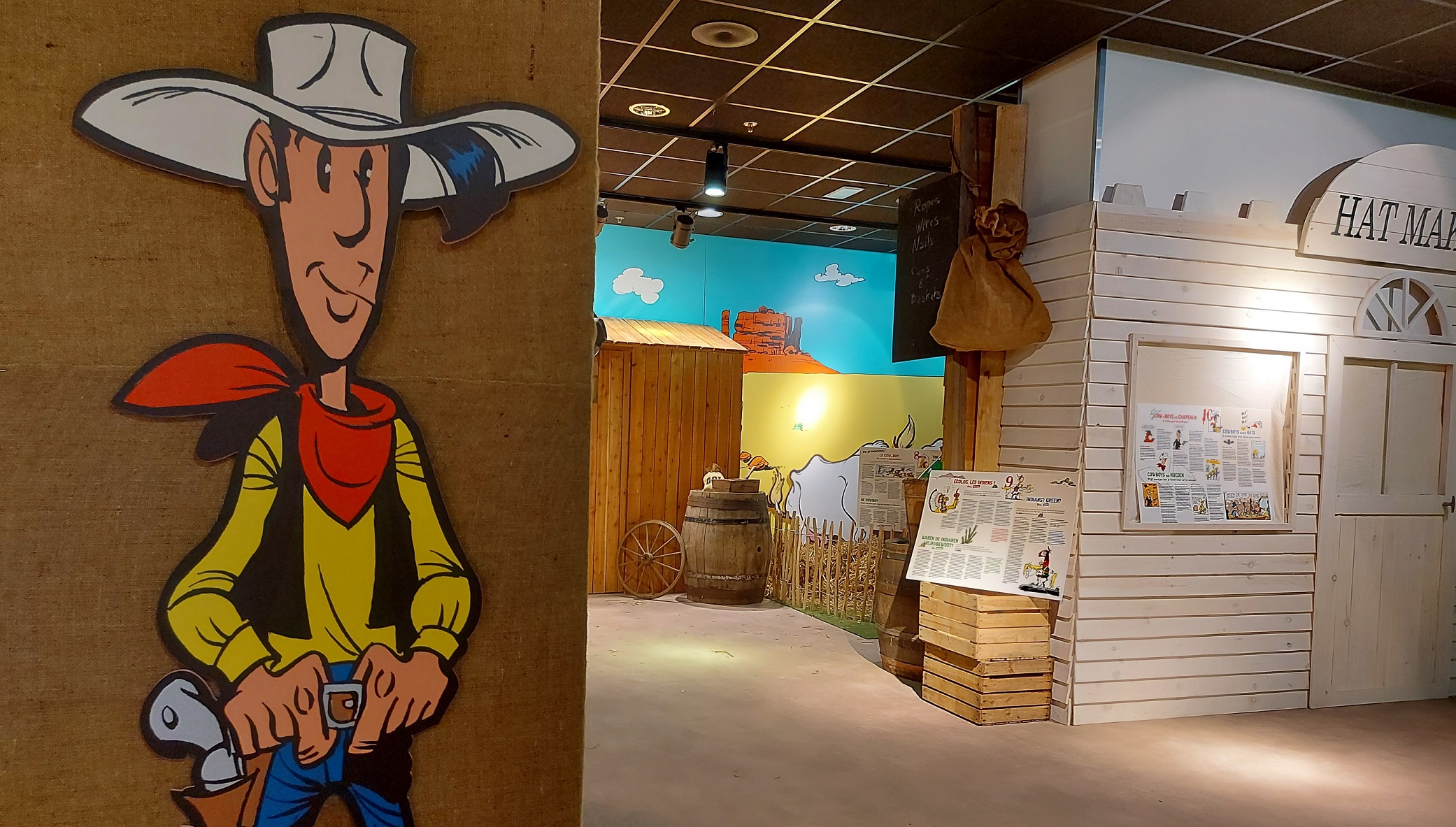 A scene from the Lucky Luke exhibition at Aspach shopping centre