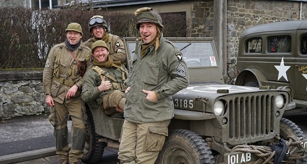 Battle re-enactors at the Nuts Weekend in Bastogne
