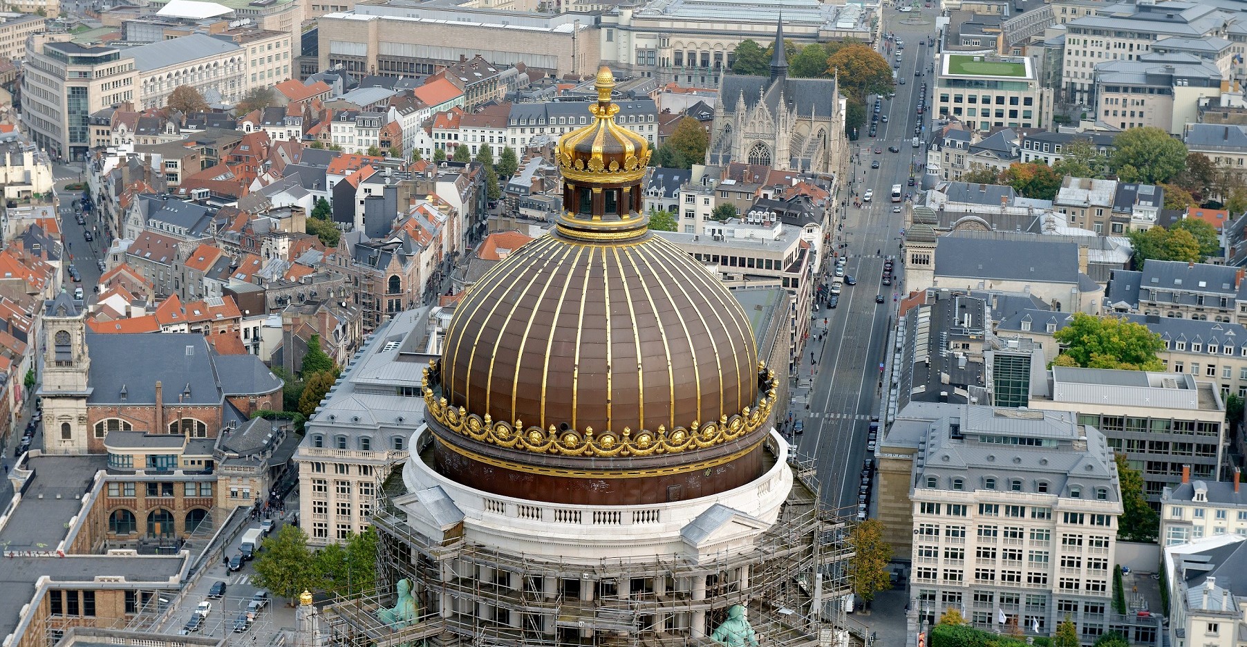 The dome of the Justice Palace from the air
