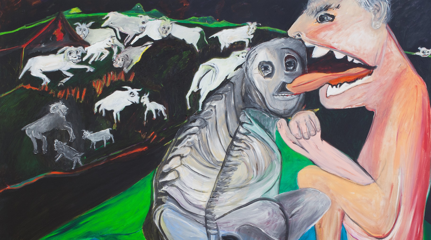 The Ultimate Kiss Painting 'The Ultimate Kiss' by Jacqueline de Jong