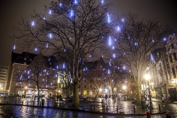 Festive street lights in Brussels 2020