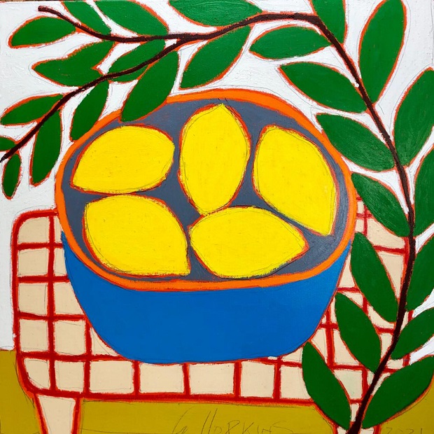 Affordable Art Fair Art22, Gordon Hopkins, Lemon Bowls, oil painting