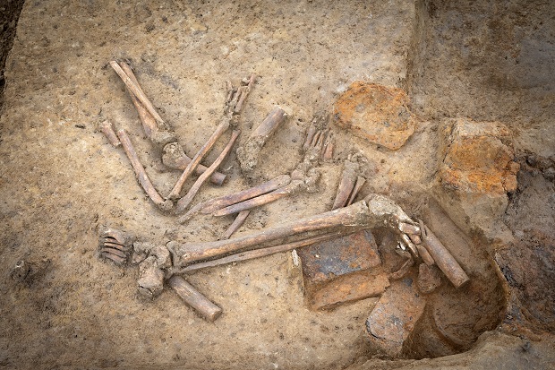 Amputated limbs and ammunition boxes associated with the field hospital ©Chris van Houts