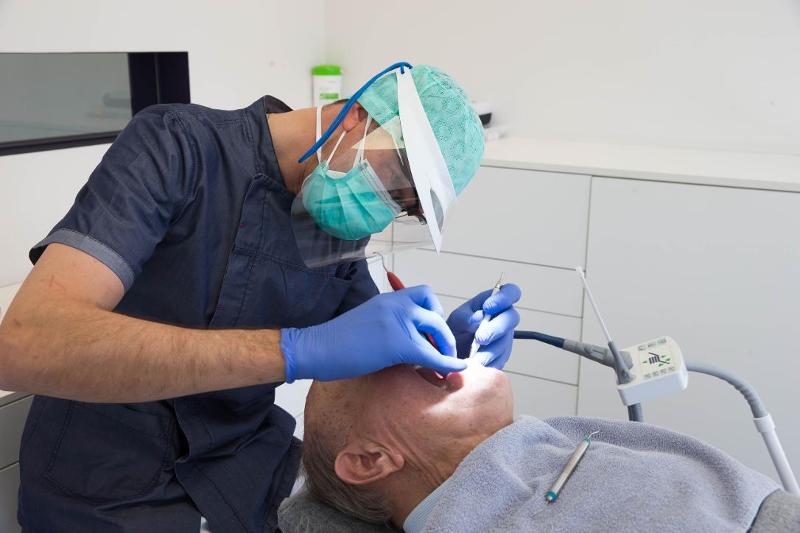 Dentist working during coronavirus
