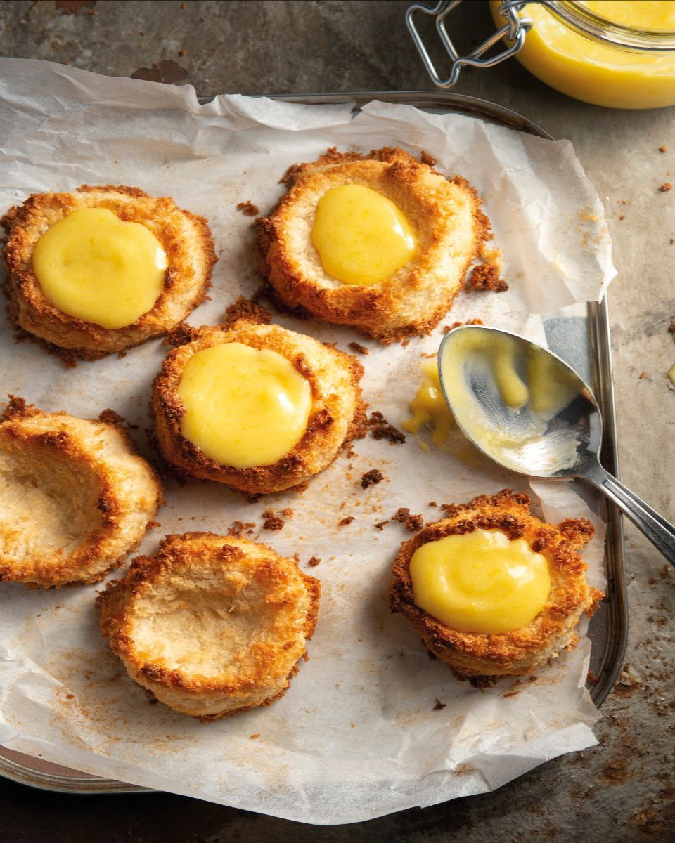 Zero Waste cookery book - Coconut biscuits with lemon curd centre