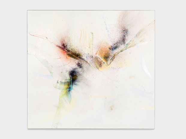 dépendance, Thilo Heinzmann, O.T., 2022 oil, pigment, glass on linen behind plexiglass cover, 138 x 148 x 9 cm, courtesy the artist and dépendance, Brussels