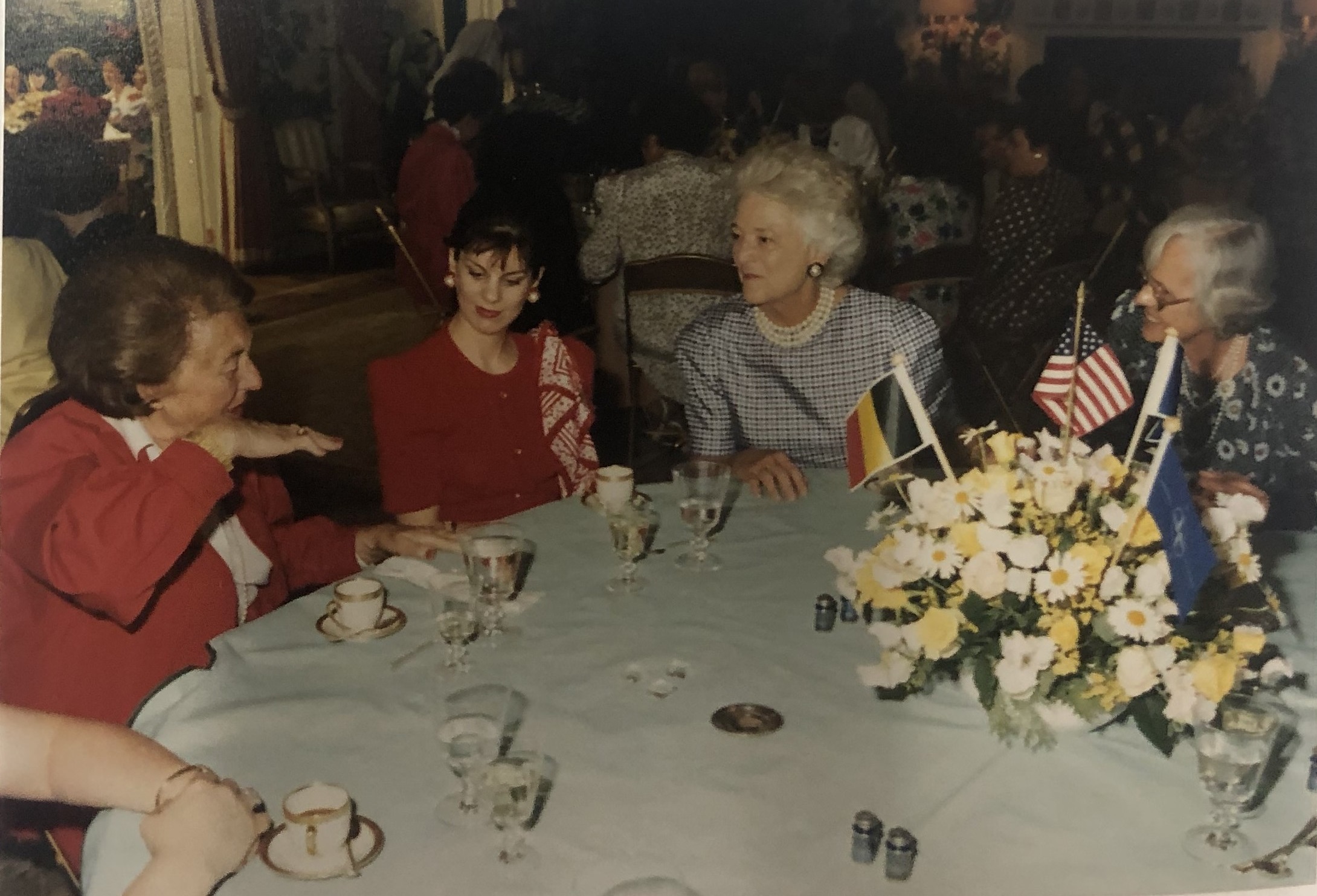 AWCB lunch with First Lady Barbara Bush (right)