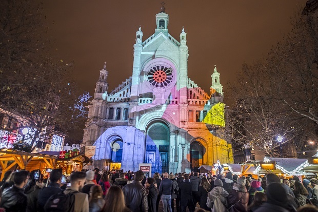 Brussels Christmas Market - Sainte-Catherine's Church