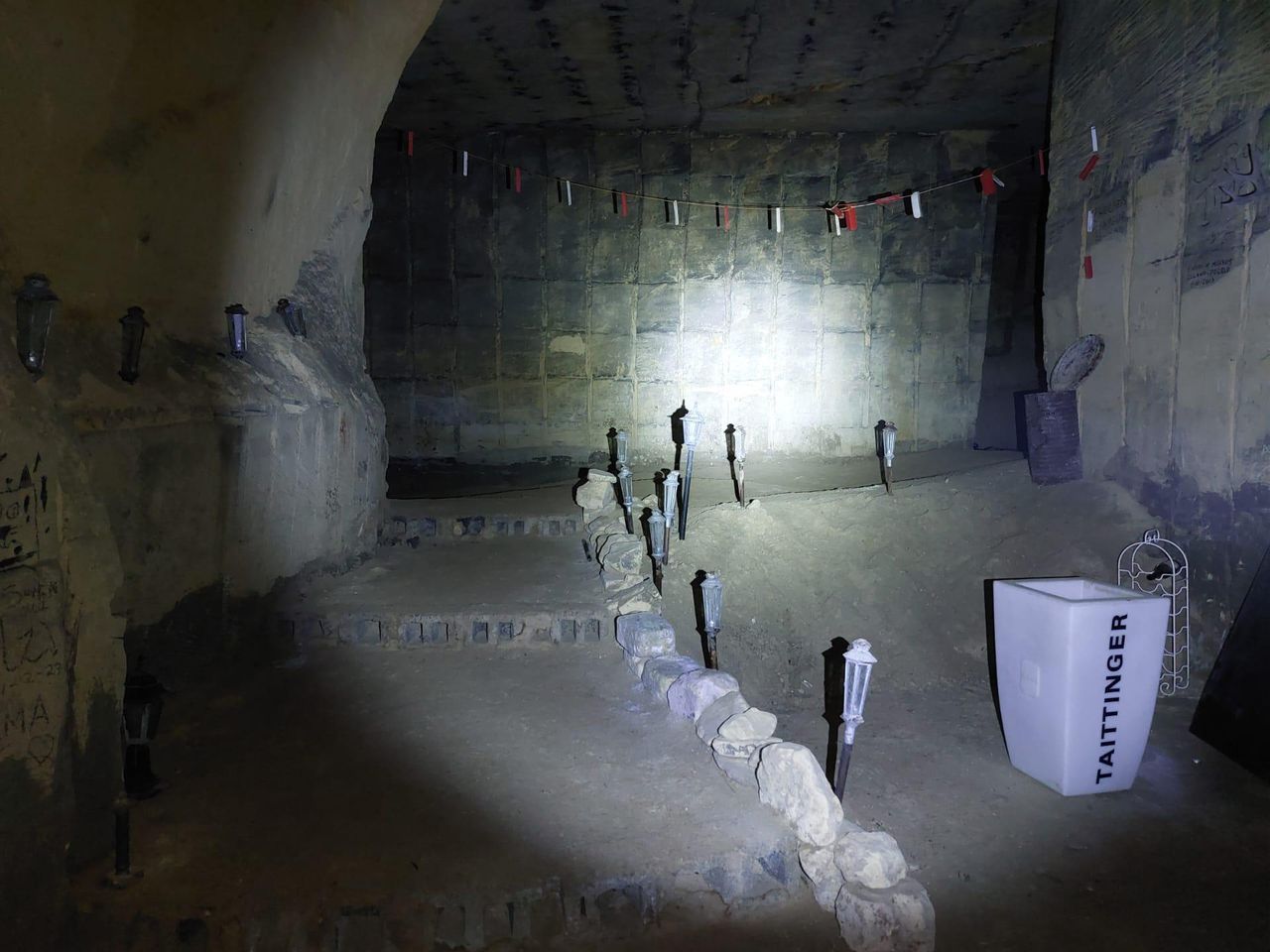 Cafe in underground cave system in Limburg