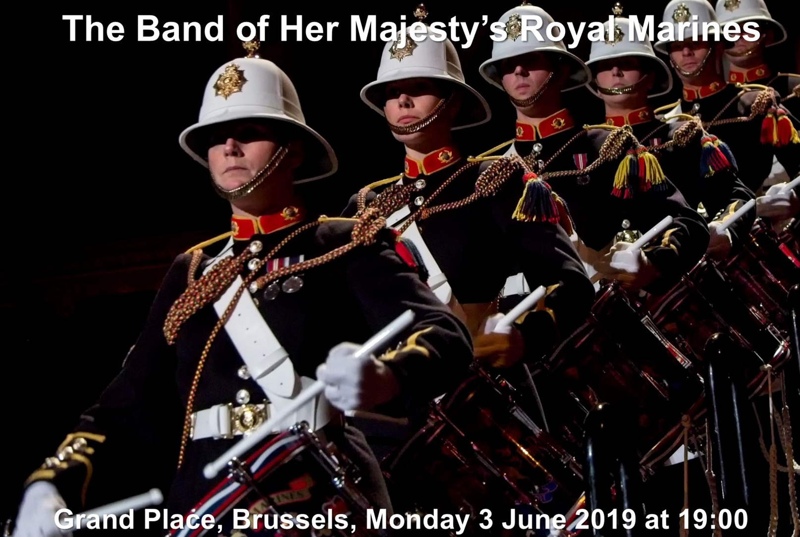 Royal Marines marching band Grand Place June 3
