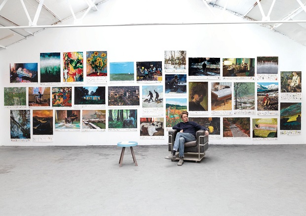 Rinus Van de Velde in his studio (c) Tim Van Laere Gallery