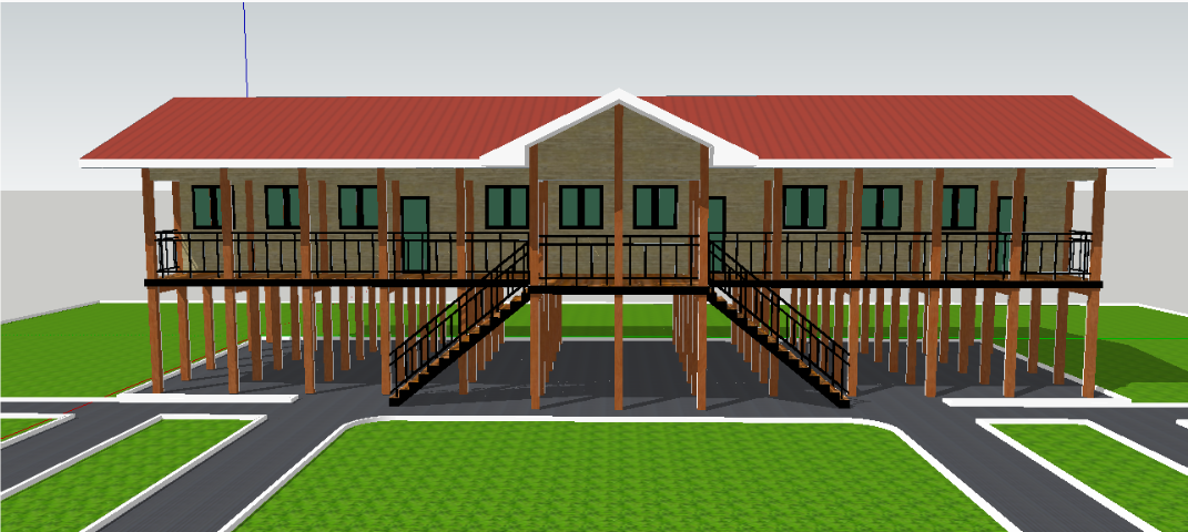 The charity's plans for a school on stilts