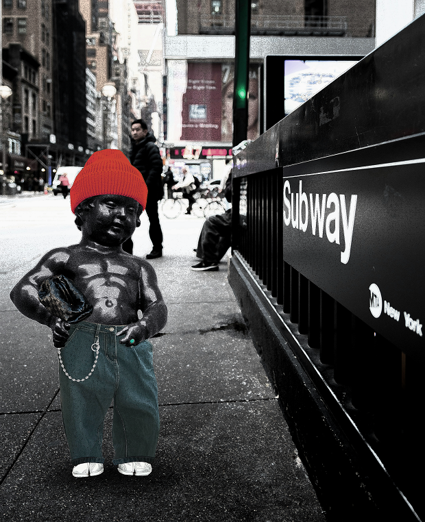 Manneken Pis becomes a tourist in playful new digital art series