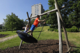 Illustration picture shows a girl and a boy pictured in a playground in Brussels, Wednesday 27 May 2020. (BELGA PHOTO THIERRY ROGE)