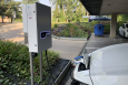 An electric car charging station in Brussels, Wednesday 16 September 2020. (BELGA PHOTO KATLEEN VASTIAU)