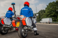 Illustration picture shows two policemen on motorbikes during a speed control action of the federal police. (BELGA PHOTO JONAS ROOSENS)
