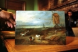 Panoramic view with windmill and white horse" of Pieter Brueghel the alder which was stolen of the national museum of Dresden in 1942, presented in the Antwerp fine arts museum. (BELGA PHOTO WIM HENDRIX)