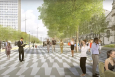 An artist’s impression of how the new Avenue de la Toison d'Or - Boulevard de Waterloo redevelopment would look (© Bruxelles Mobilité)