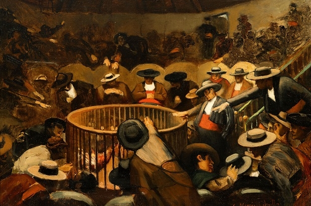Constantin Meunier, Cockfight, 1883