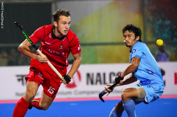 Belgium losing to India in hockey