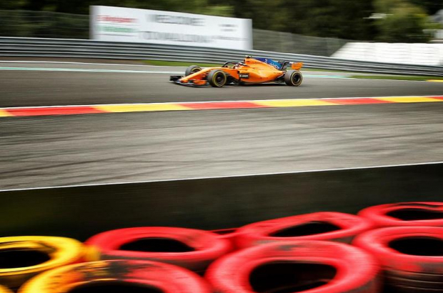 Stoffel Vandoorne competing in Belgian Grand Prix at Spa-Francorchamps