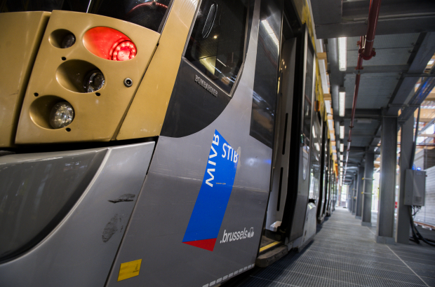 Illustration photo shows a tram from Brussels transport compnay STIB-MIVB in Brussels (BELGA PHOTO LAURIE DIEFFEMBACQ)