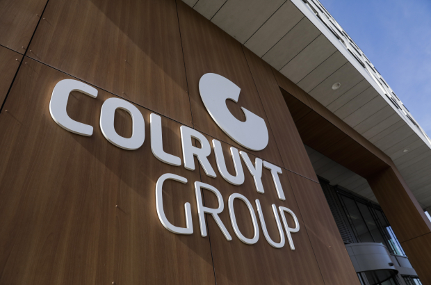 Illustration picture shows the logo of Colruyt Group at the Colruyt Group offices in Halle (BELGA PHOTO, THIERRY ROGE)