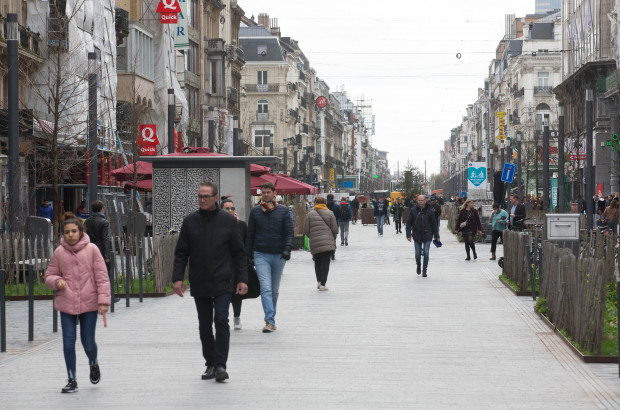 Illustration picture shows Pietonnier - voetgangerszone - pedestrian zone pictured in Brussels, Friday 13 March 2020 (BELGA PHOTO NICOLAS MAETERLINCK)