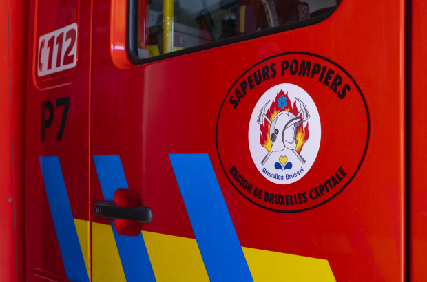 Illustration picture shows a logo of the Brussels Capitale fire zone Ixelles / Elsene, Brussels, Monday 15 June 2020. (BELGA PHOTO PAUL-HENRI VERLOOY)