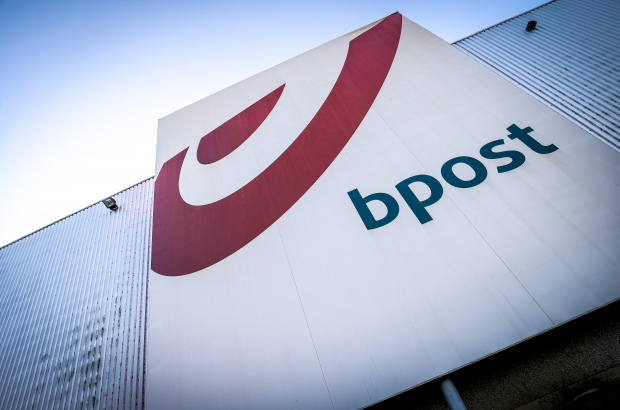 Illustration picture shows the bpost logo at the distribution center of Belgian postal service bpost, Tuesday 24 November 2020 in Fleurus. (BELGA PHOTO)