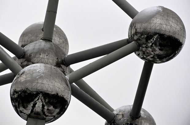 Illustration shows the Atomium, Monday 08 February 2021, in Brussels. (BELGA PHOTO ERIC LALMAND)