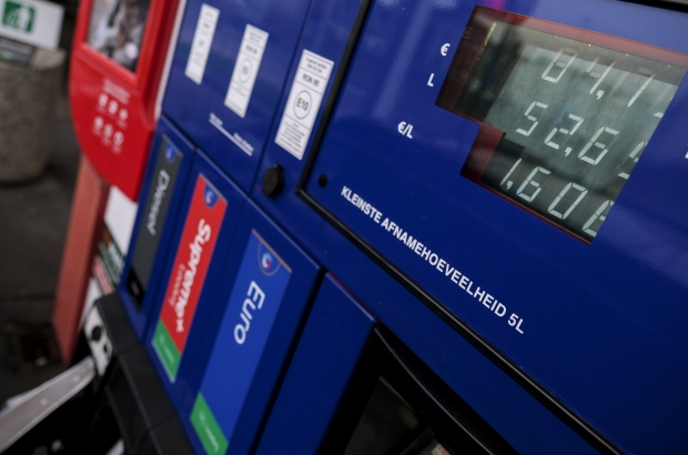 Illustration picture shows a fuel pump at a filling station in Wilrijk, Tuesday 18 January 2022. BELGA PHOTO DIRK WAEM