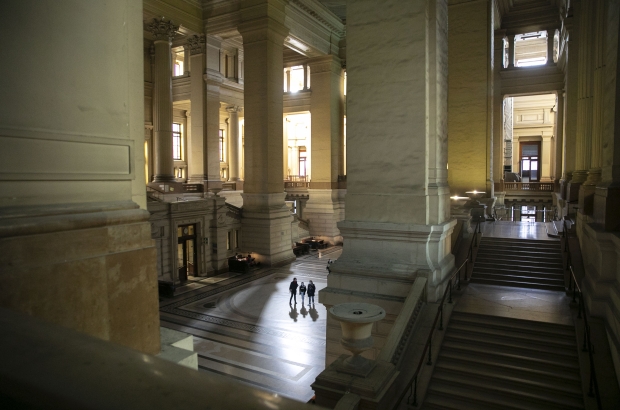 Illustration shows an inside view of Brussels justice palace building, Monday 07 February 2022 in Brussels. BELGA PHOTO HATIM KAGHAT