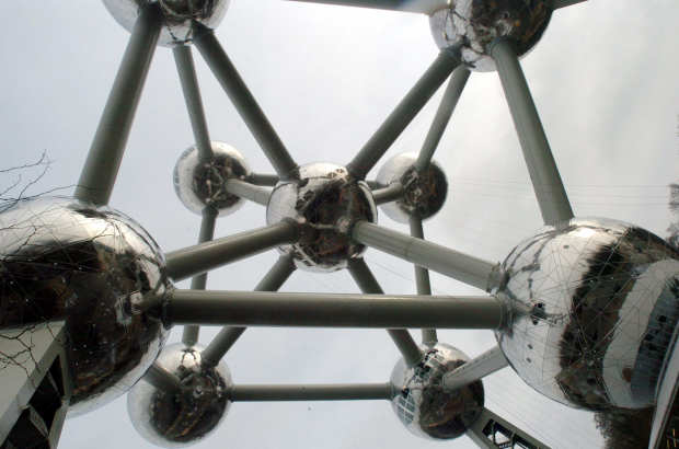 The Brussels Atomium, seen from below (BELGA PHOTO)