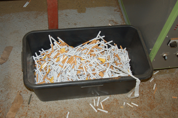 Picture showing illegal cigarettes discovered during a raid by Belgian Customs and Excise officers (BELGA PHOTO)