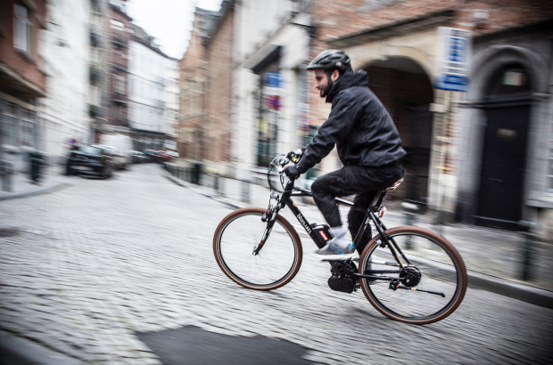BRUSSELS, BELGIUM: Illustration picture shows an e-bike in Brussels. (BELGA PHOTO SISKA GREMMELPREZ)