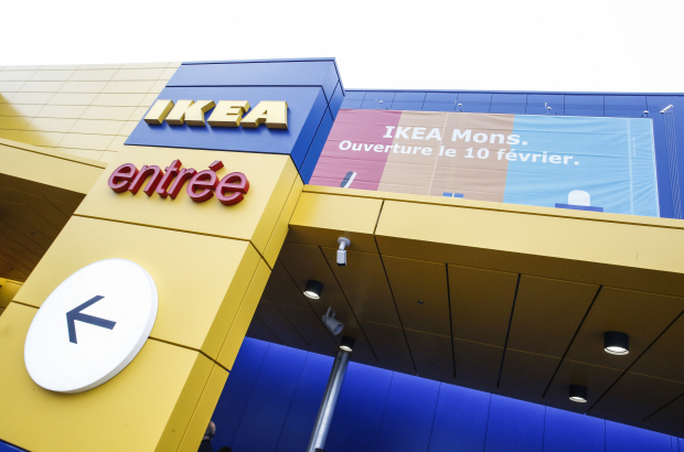 Illustration picture shows the entrance of the IKEA furniture store in Mons. (BELGA PHOTO THIERRY ROGE)