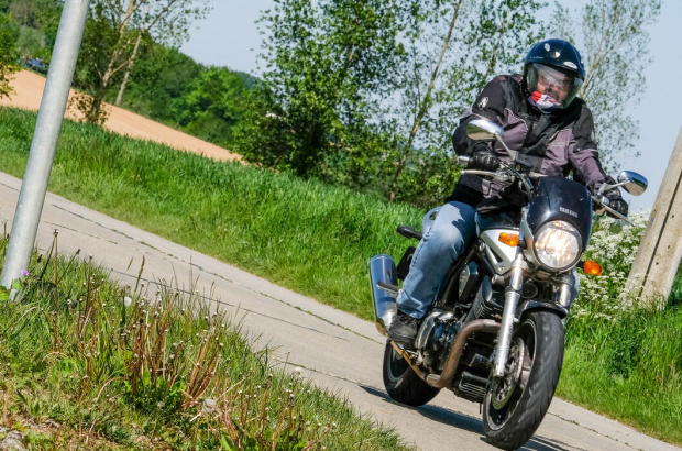 Illustration picture shows a motorcyclist enjoying a ride through the Namur region, Monday 04 May 2020. (BELGA PHOTO BRUNO FAHY)