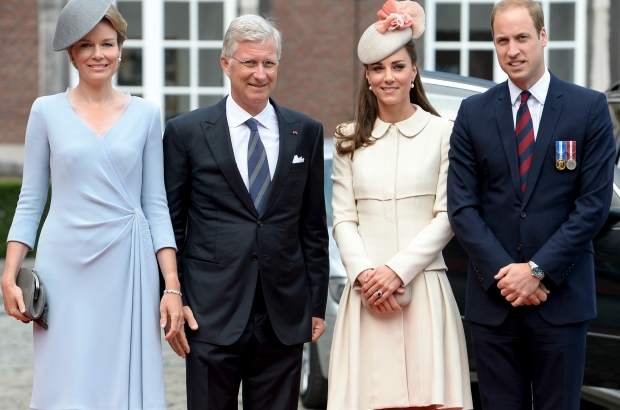 King Philippe and Queen Mathilde welcome the Duke and Duchess of Cambridge to Belgium