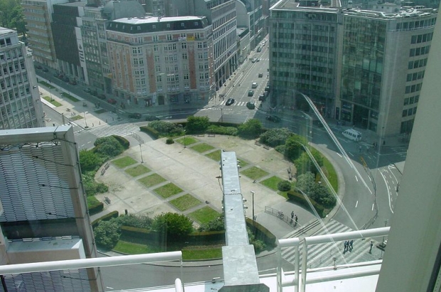 The Schuman roundabout, Brussels, from the Commission boardroom on the 13th floor of the Berlaymont building (Wikimedia Creative Commons)