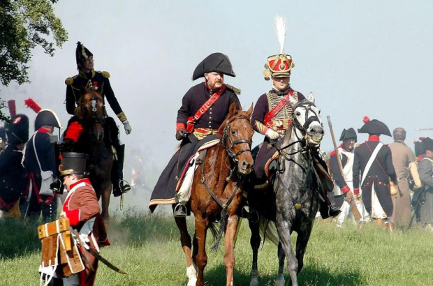 Battle of Waterloo reenactment with Napoleon
