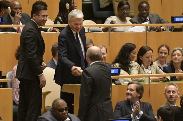 Didier Reynders at UN Security Council vote in New York