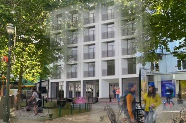 An artist's impression of the proposed youth hostel on Rue du Vieux Marché aux Grains in Brussels (Belga/DR)