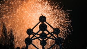 City of Brussels fireworks at the Atomium