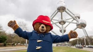 Paddington Bear in Brussels - photo The Atomium
