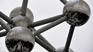 Illustration shows the Atomium, Monday 08 February 2021, in Brussels. (BELGA PHOTO ERIC LALMAND)