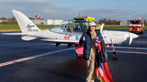 Zara Rutherford lands in Kortrijk after solo circumnavigation