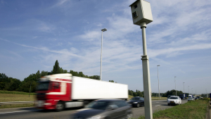 BRUSSELS, BELGIUM: Illustration picture shows a speed control camera pictured on the Brussels ring way in Strombeek-Bever. (BELGA PHOTO NICOLAS MAETERLINCK)